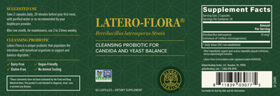 Latero-Flora Probiotic by Global Healing Product Label