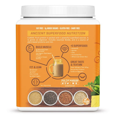 Sunwarrior Classic Plus Organic Protein Vanilla 375 Grams
