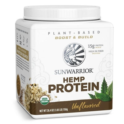 sunwarrior organic hemp protein unflavored 750-gram