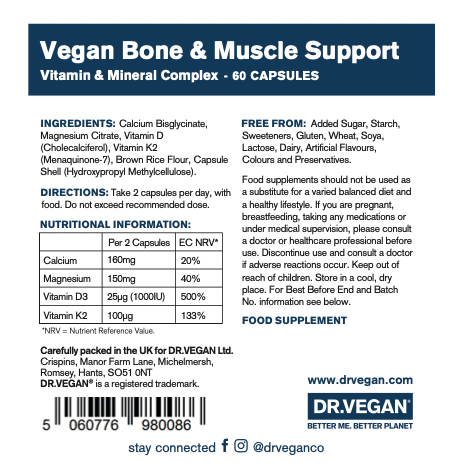 Dr.Vegan Bone & Muscle Support 60 V-Caps