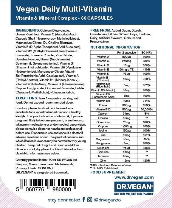 Dr.Vegan Daily Multi-Vitamin 60 V-Caps