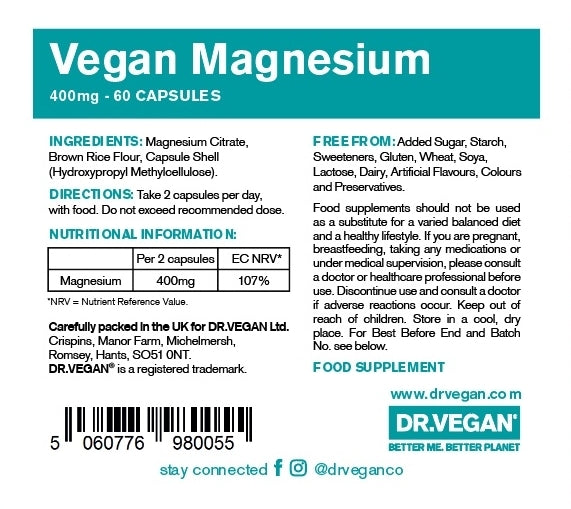 Dr.Vegan Magnesium 60 V-Caps