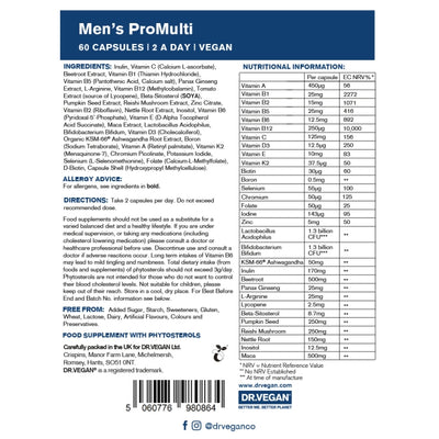 Dr.Vegan Men's ProMulti 60 V-Caps