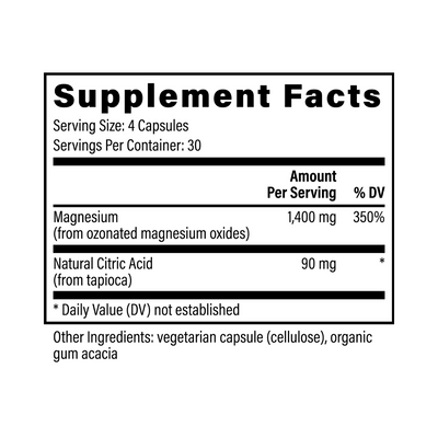 Oxy-Powder by Global Healing 120 Capsule Pot Supplement Facts