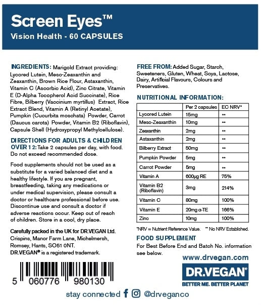 Dr.Vegan Screen Eyes 60 V-Caps