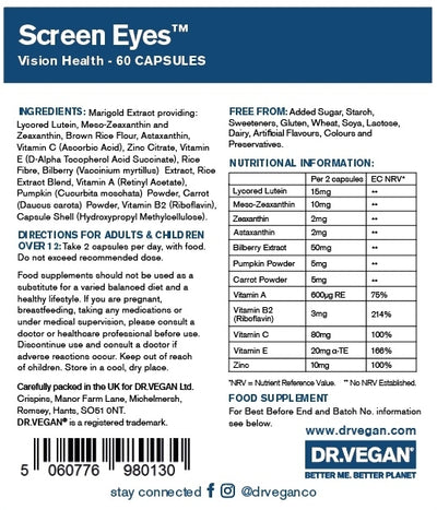 Dr.Vegan Screen Eyes 60 V-Caps