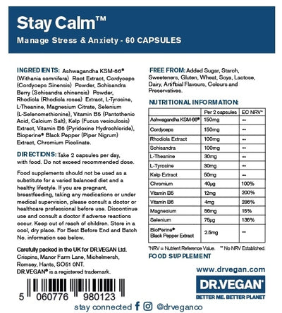 Dr.Vegan Stay Calm 60 V-Caps