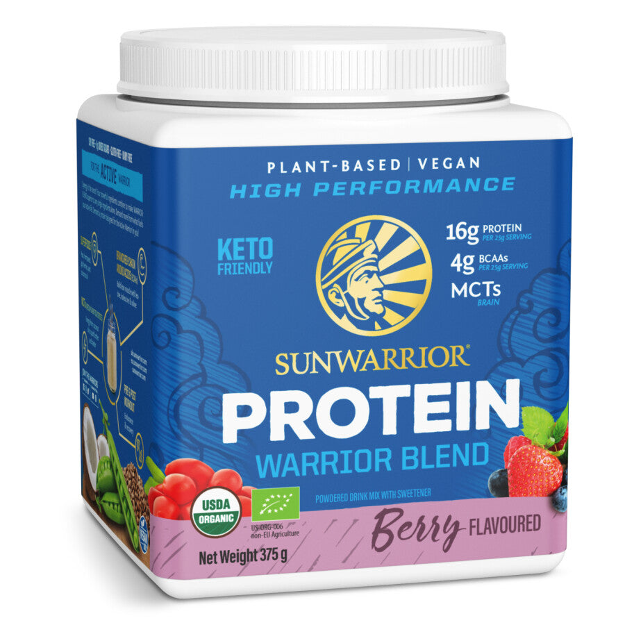 Sunwarrior Protein Warrior Blend Berry Flavoured 375g