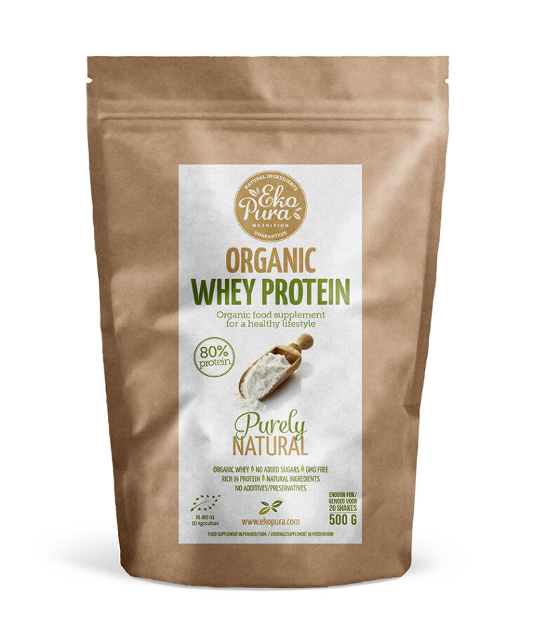 EkoPura Organic Whey Proteine Natural 500 Grams