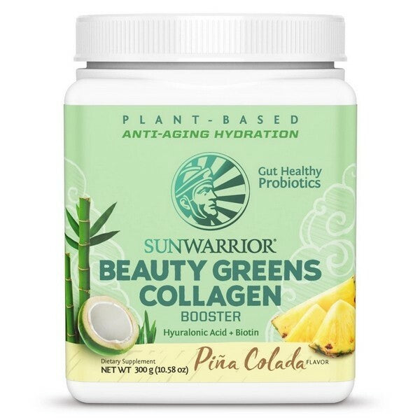 Sunwarrior Beauty Greens Collagen Booster Pina Colada 300 Grams