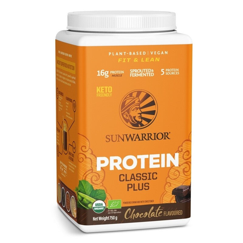 Sunwarrior Classic Plus Organic Protein Chocolate 750 Grams