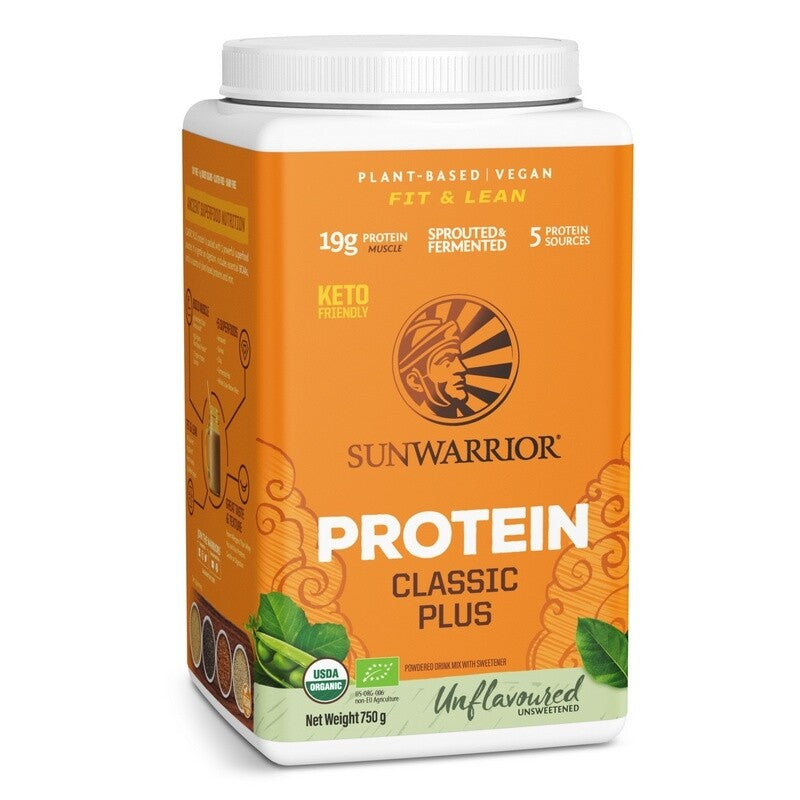 Sunwarrior Classic Plus Organic Protein Unflavoured 750 Grams