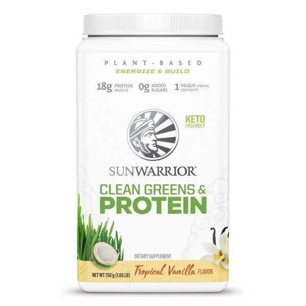 Sunwarrior Clean Greens & Protein Tropical Vanilla 750 Grams
