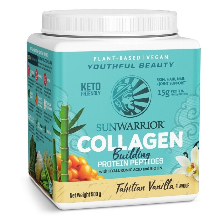Sunwarrior Collagen Building Protein Peptides Tahitian Vanilla 500 Grams